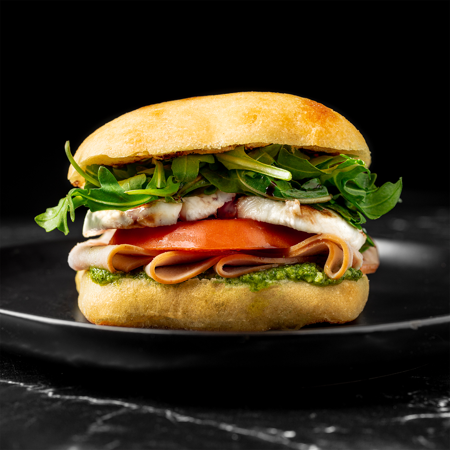 Basil Pesto Turkey Sandwich