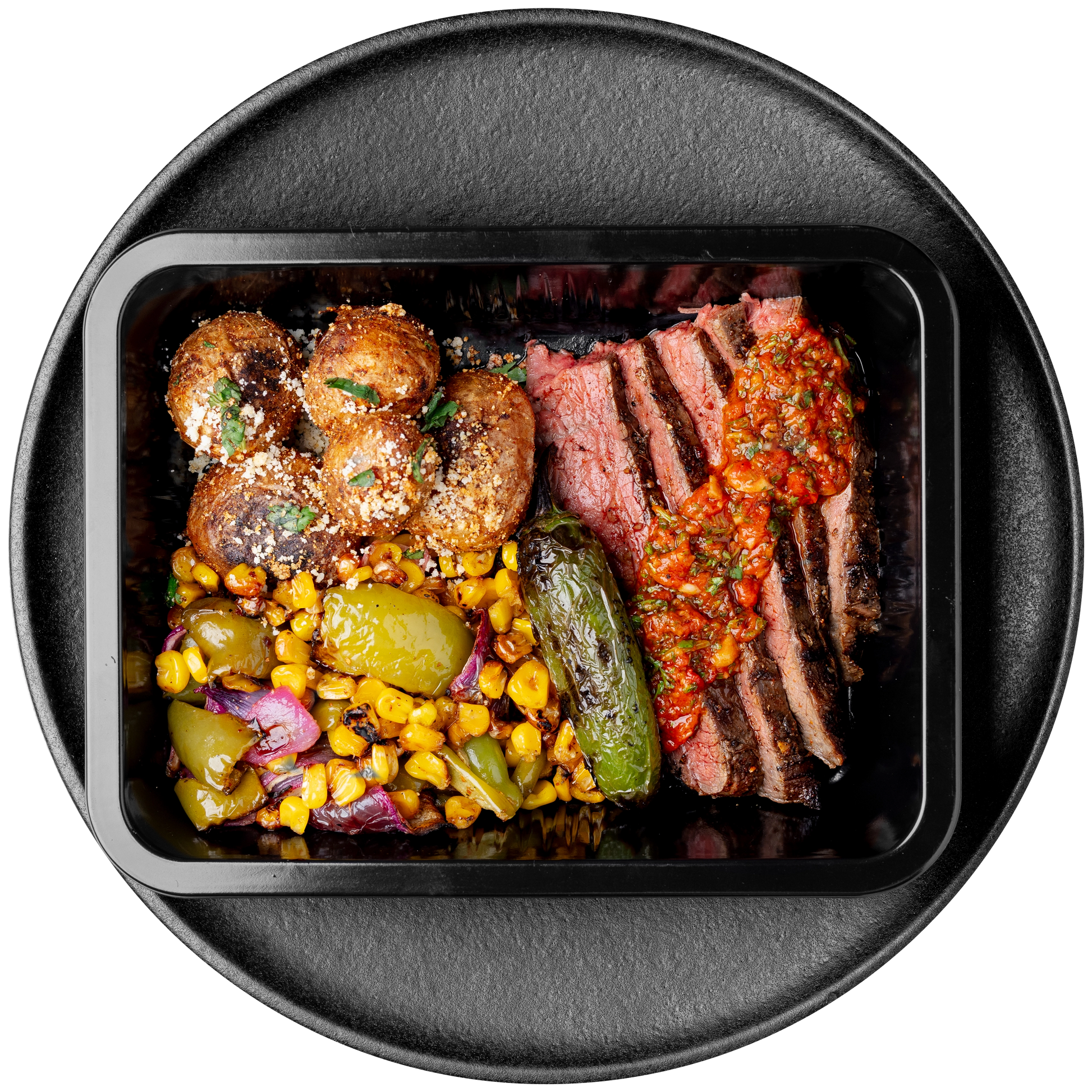 Grilled Flank Steak with Red Chimichurri