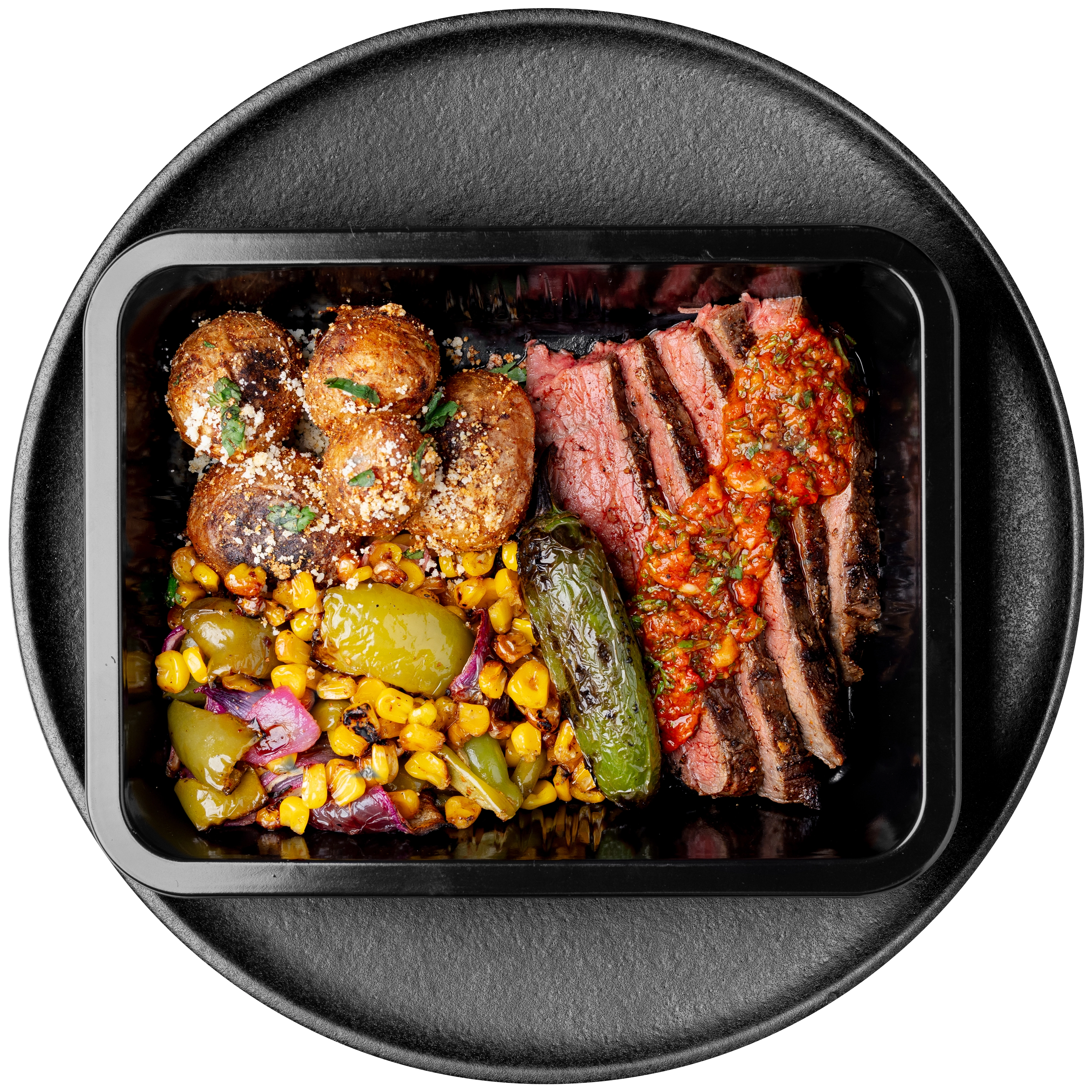 Grilled Flank Steak with Red Chimichurri