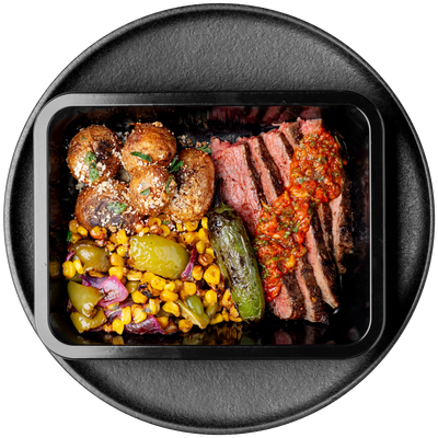 Grilled Flank Steak with Red Chimichurri