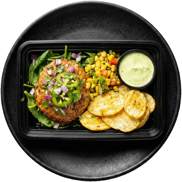 Jalapeño Honey Turkey Patty with Avocado Crema