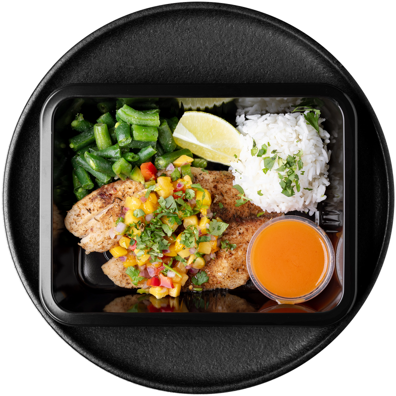 Jerk Seasoned Tilapia with Mango Salsa