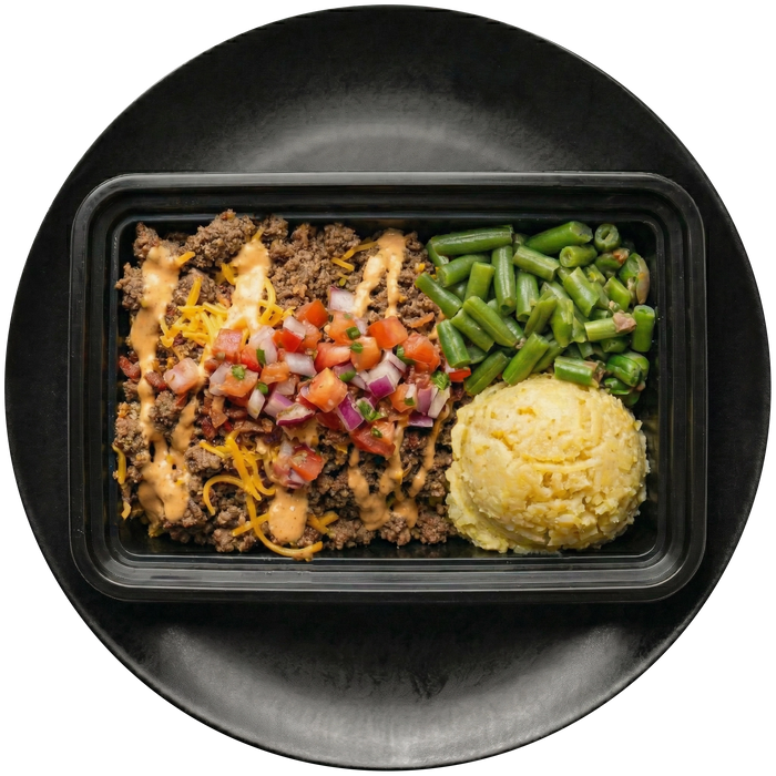 Loaded Bacon Burger Bowl