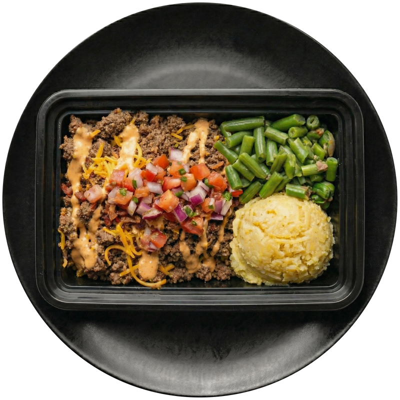 Loaded Bacon Burger Bowl