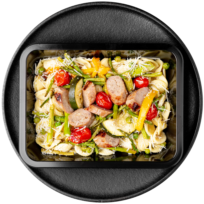Orecchiette Primavera with Chicken Sausage