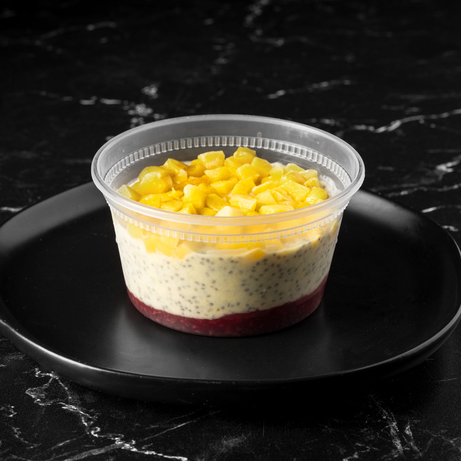 Mango Raspberry Chia Seed Pudding
