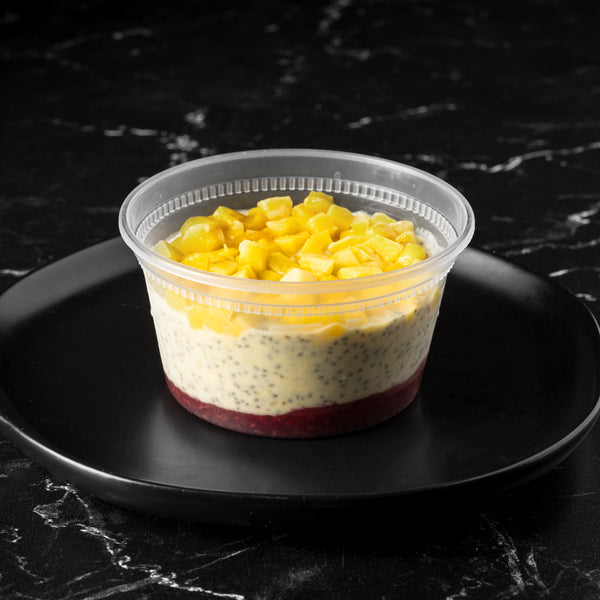 Mango Raspberry Chia Seed Pudding