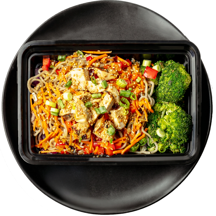 Sweet Honey Soy Soba Noodles and Chicken