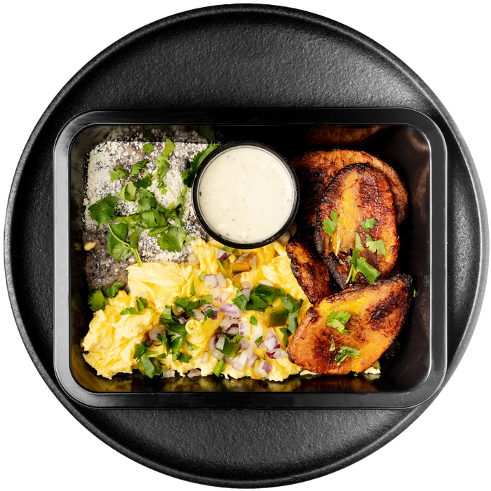 Tostones with Scrambled Eggs